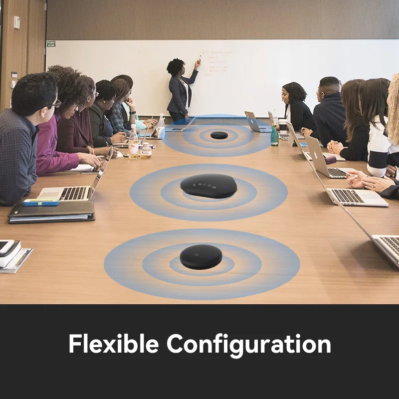 

OneKing Wireless Speaker Conference Microphone Meeting Speakerphone Wired Conference Speakerphone System