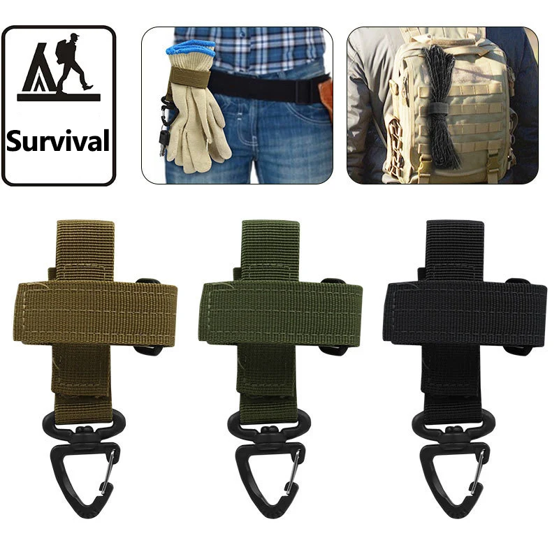 

Multi-purpose Nylon Gloves Hook Work Safety Clip Outdoor Tactical Climbing Rope Anti-lost Camping Hanging Buck Defence Ring