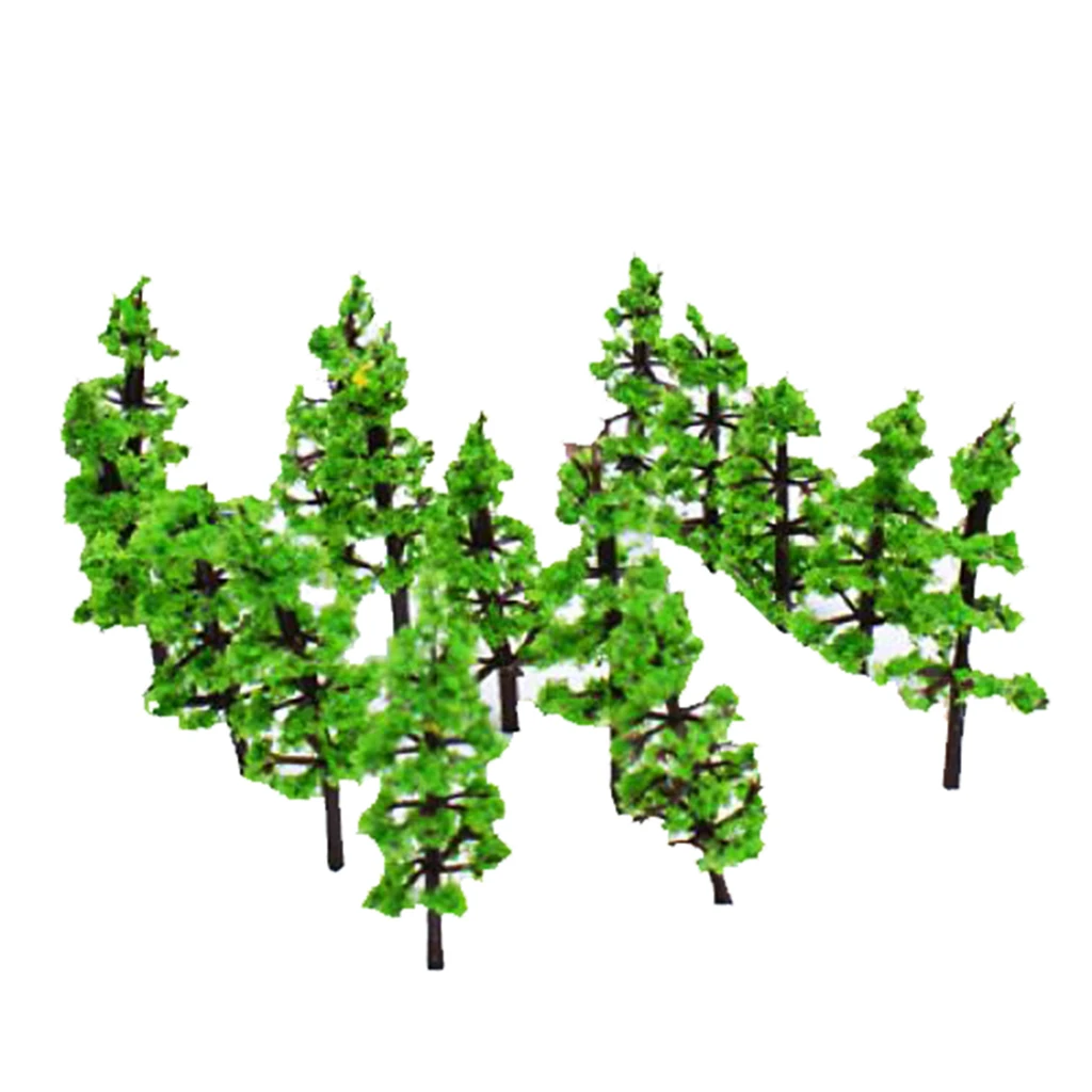 

Green Plastic Fir Tree Models Miniature Painted Trees for Diorama Model Making Railway Landscape