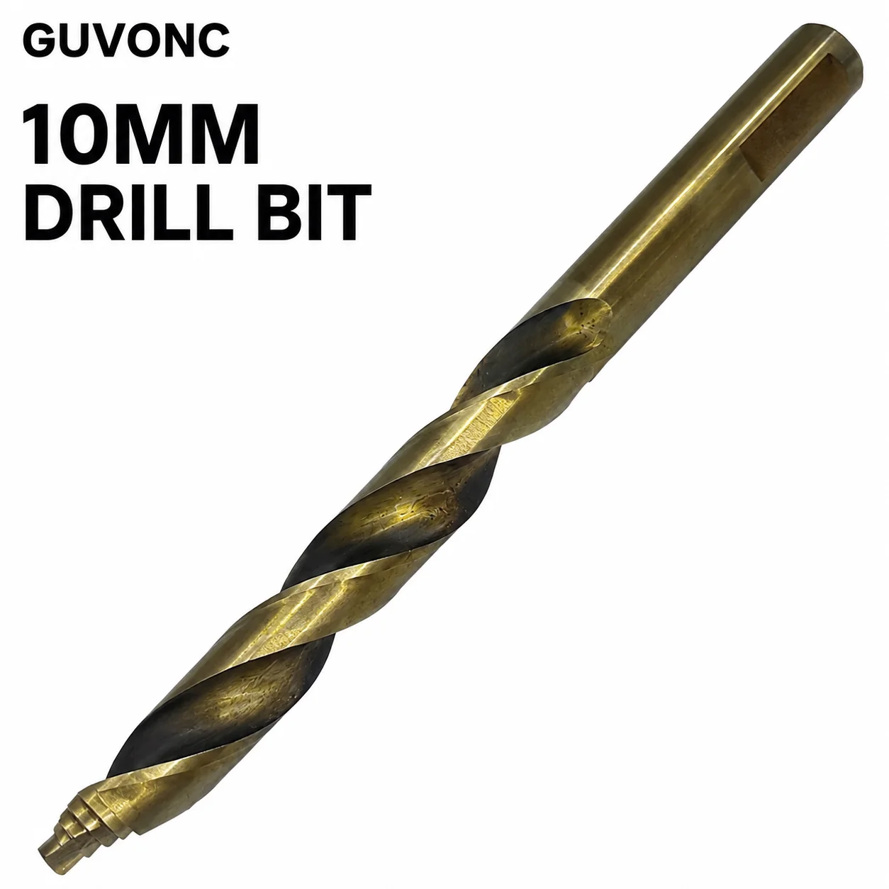 10mm High Speed Steel Twist Drill Bit HSS‑Co Titanium Coated Drill Bit for DIY Metal Wood Working