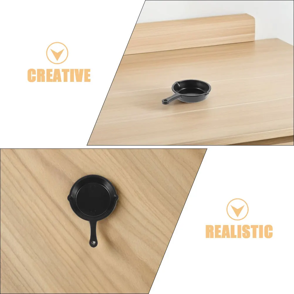 20 pçs frigideiras em miniatura para casa de bonecas cozinha mini panelas conjunto simulação acessório cozinha mini frigideiras de plástico brinquedo