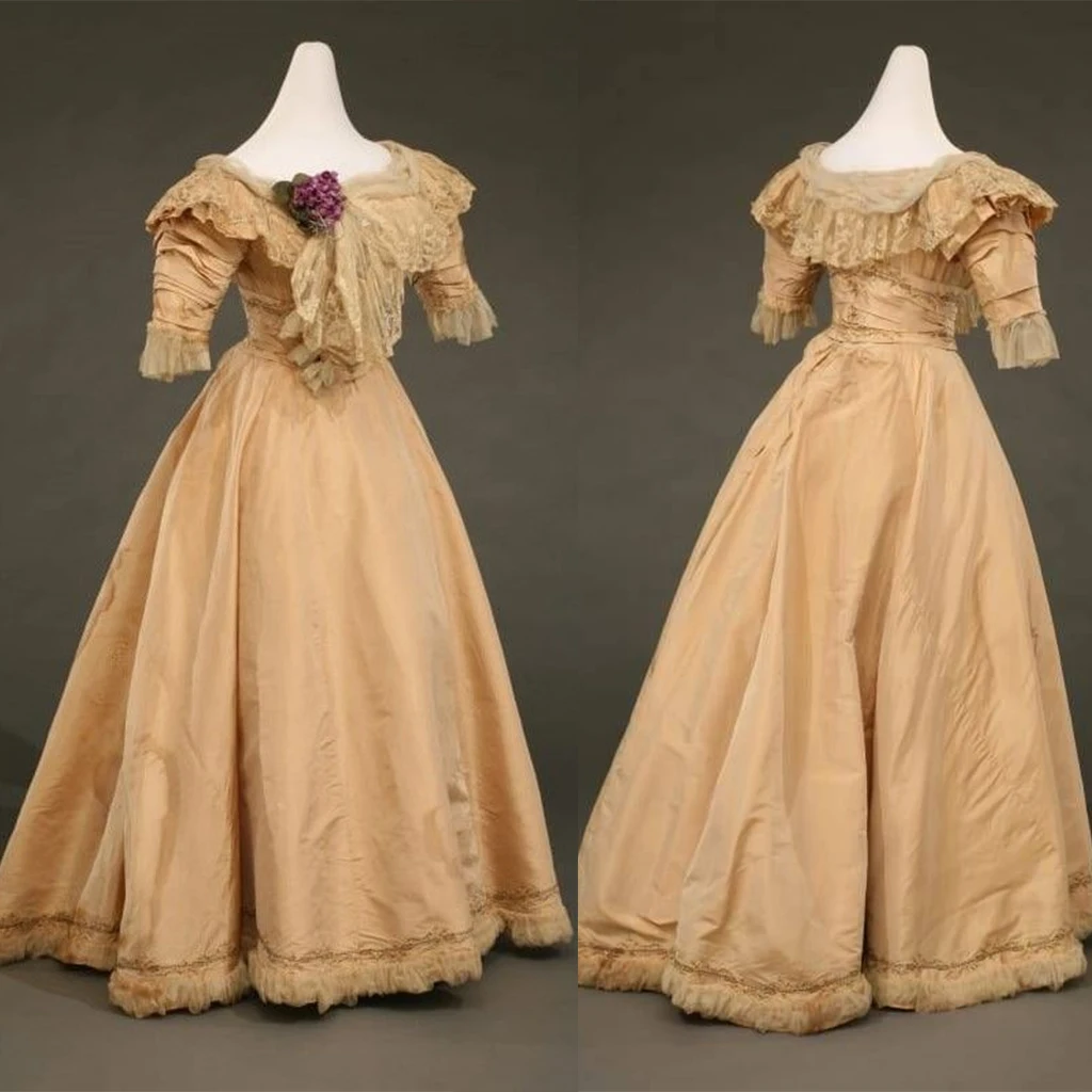 

Историческая реконструкция Vitorian Необычное винтажное вечернее платье принцессы 1901 s Викторианское готическое вечернее платье в стиле стимпанк на заказ