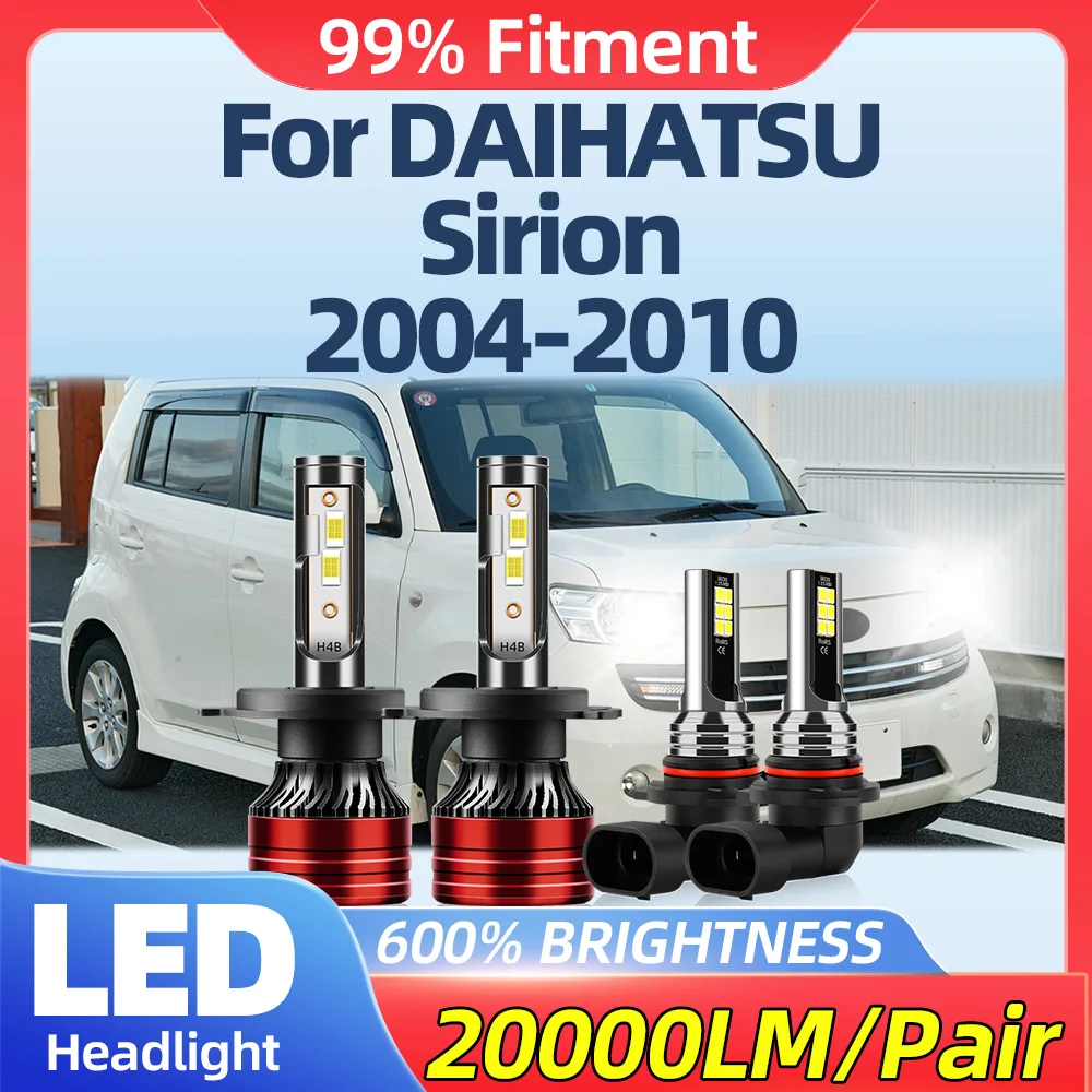 

40000LM Super Bright Car Lights Bulbs 240W LED Headlight 12V 6000K For DAIHATSU Sirion 2004 2005 2006 2007 2008 2009 2010