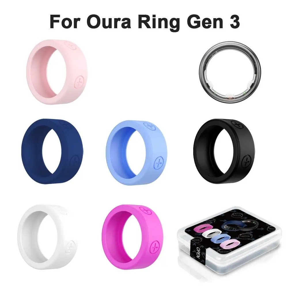 Silicone Smart Ring Protective Case Sweat-resistant Anti-Scratch Silicone Cover Accessories Elastic for Oura Ring Gen 3