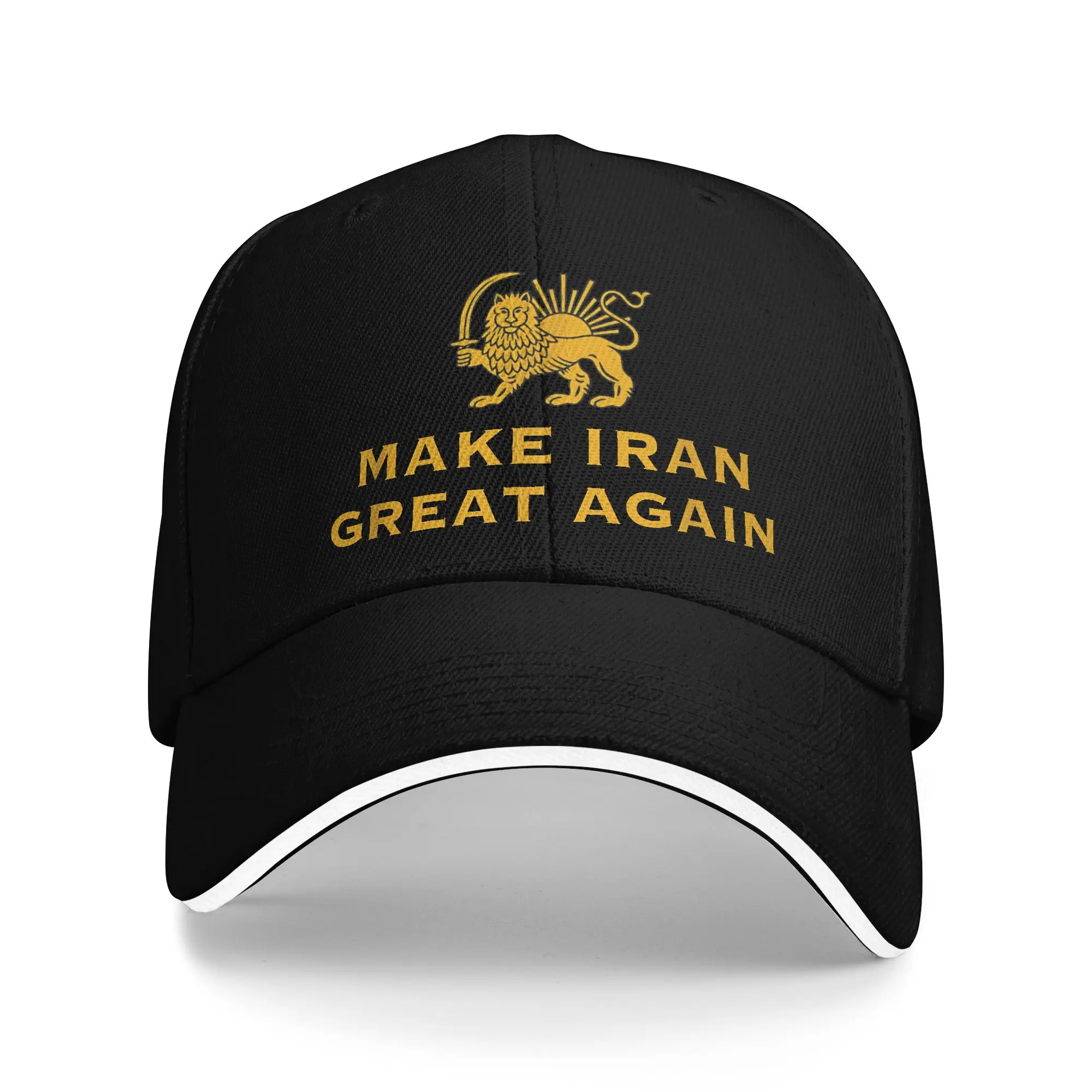 Boné de Beisebol Make Iran Great Again, Boné Trucker Estampado para Homens e Mulheres, Estilo Verão Y2K Retro, Boné de Sol Hippie