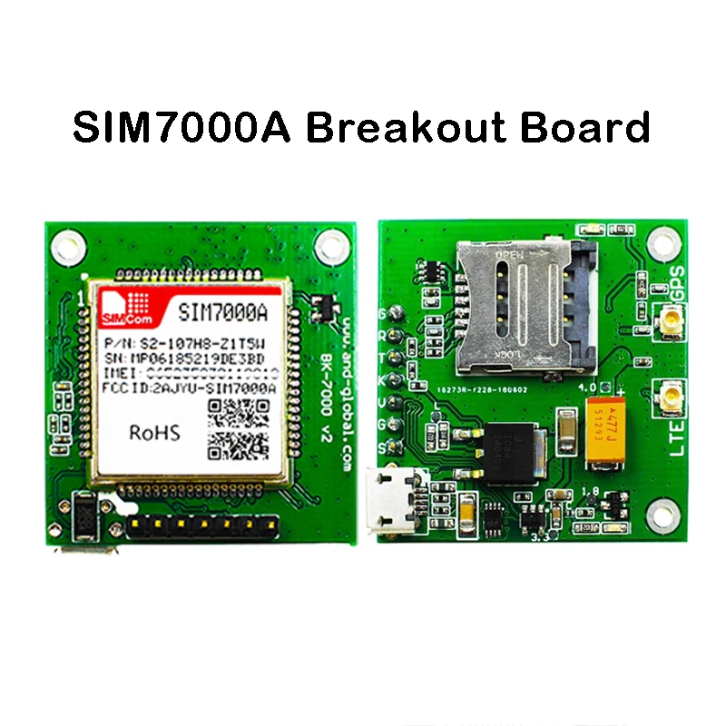 

SIMCOM SIM7000A breakout board B2/B4/B12/B13 NB-IoT Module LTE CAT-M1(eMTC) GNSS (GPS GLONASS ) competitive with SIM900 SIM800