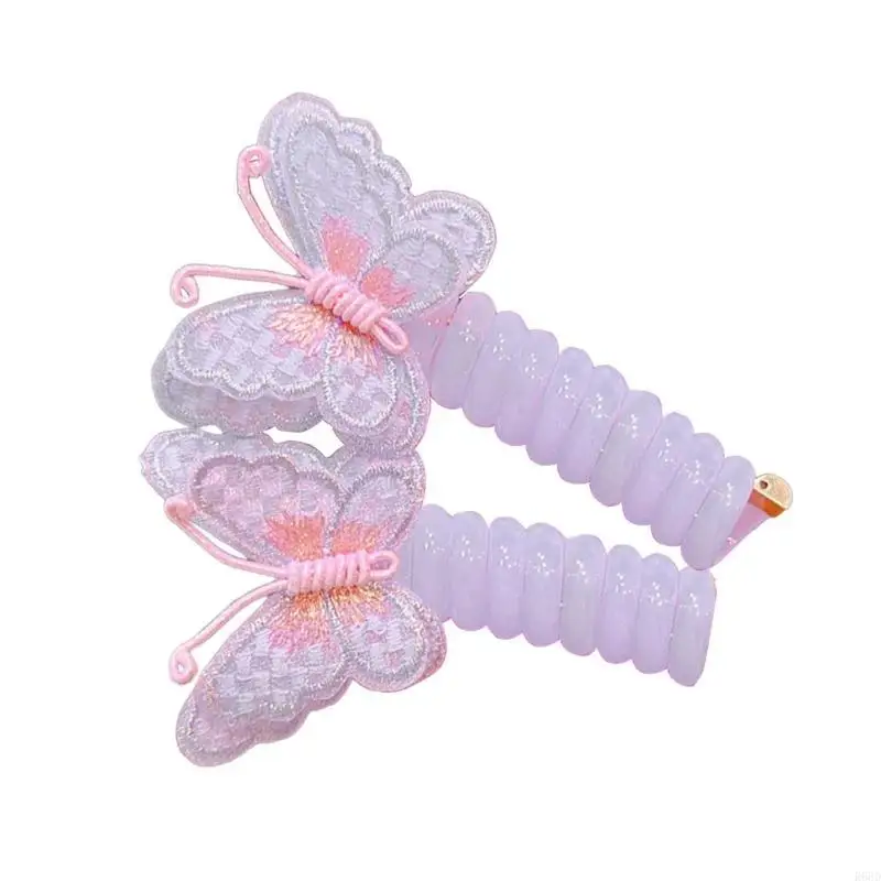 R66D No Crease Cord Hair Ties Ponytail Holder Elastics Traceless Butterfly Hair Rope Elastics Hair Styling Accessories