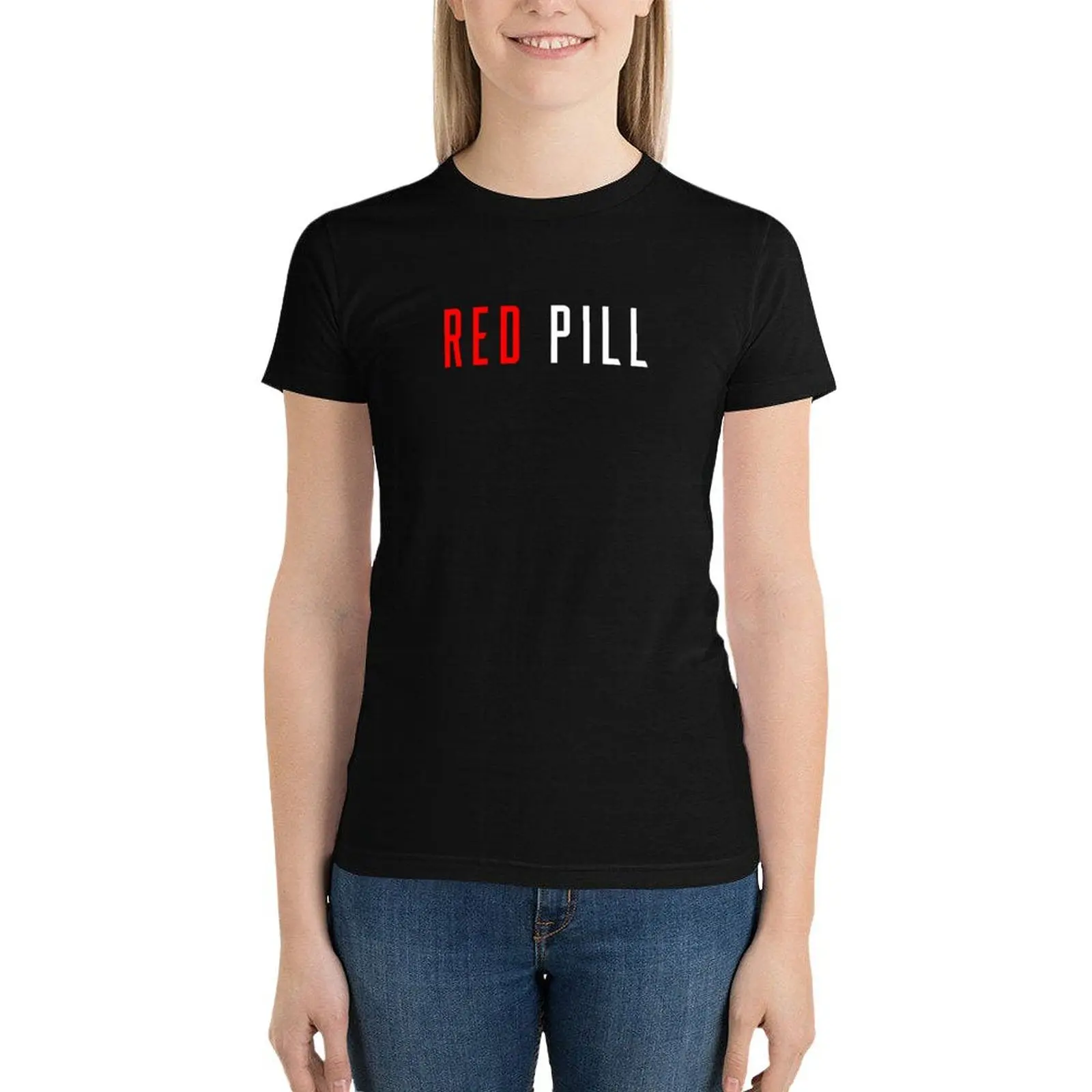 Red Pill T-Shirt summer clothes animal print shirt for girls vintage clothes female t shirts for Women graphic