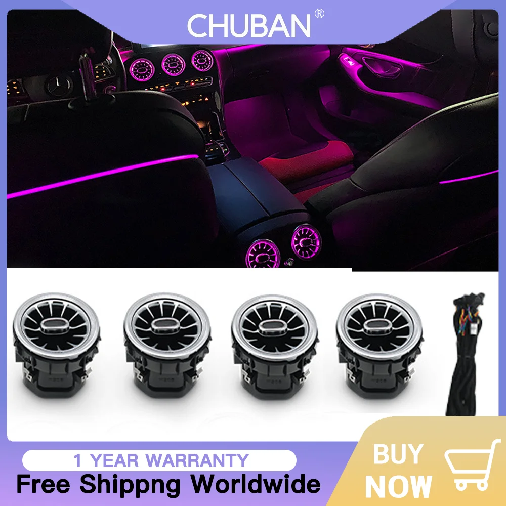 

Turbo LED Air Vent for Mercedes-Benz V-Class - Dashboard Upgrade for Vito, Viano, Valente, Metris, EQV with Modern Aesthetics