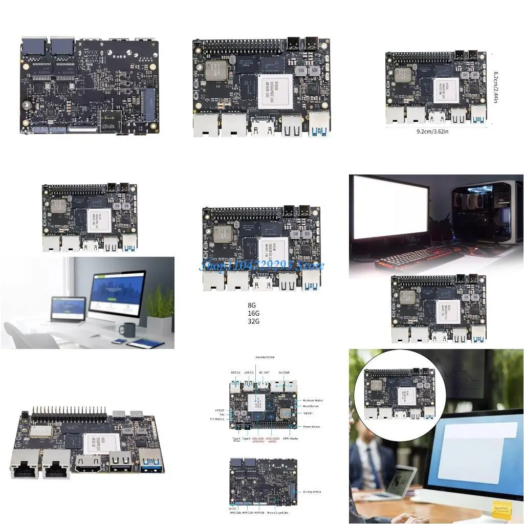 

Y2GD Development Board For Banana BPIM7 Mainboard with 8K Display PCIe NVMe Support RK3588 8/16/32G 64/128G eMMC Wifi6