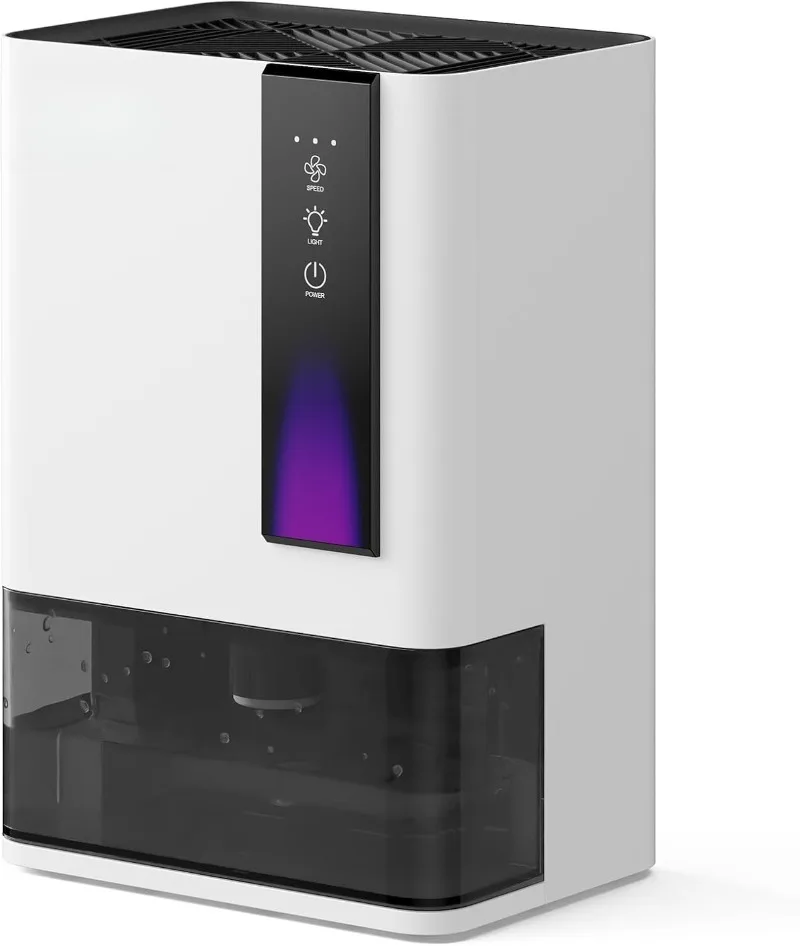 

Dehumidifiers for Home, 50OZ Dual-Semiconductor, Small Dehumidifier for Bedroom Bathroom RV Closet with Auto-off Auto Defrost, Q