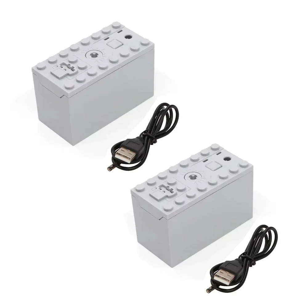 MOC Rechargeable Lithium Battery Box Multi-function Power Up Tool Car Train Motor Speed Adjust Control for Building Blocks 8878