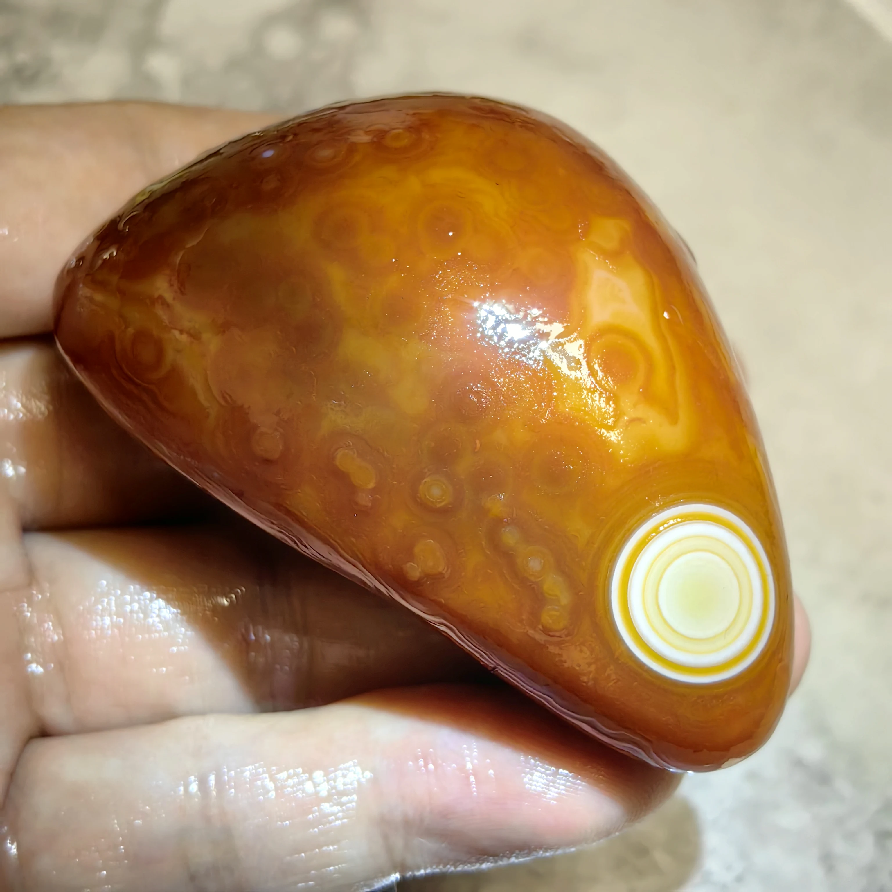 Handpicked Flower Eye Agate, Natural “Sky Eye” Design, Symbol of Protection and Good Fortune, Ideal for Meditation