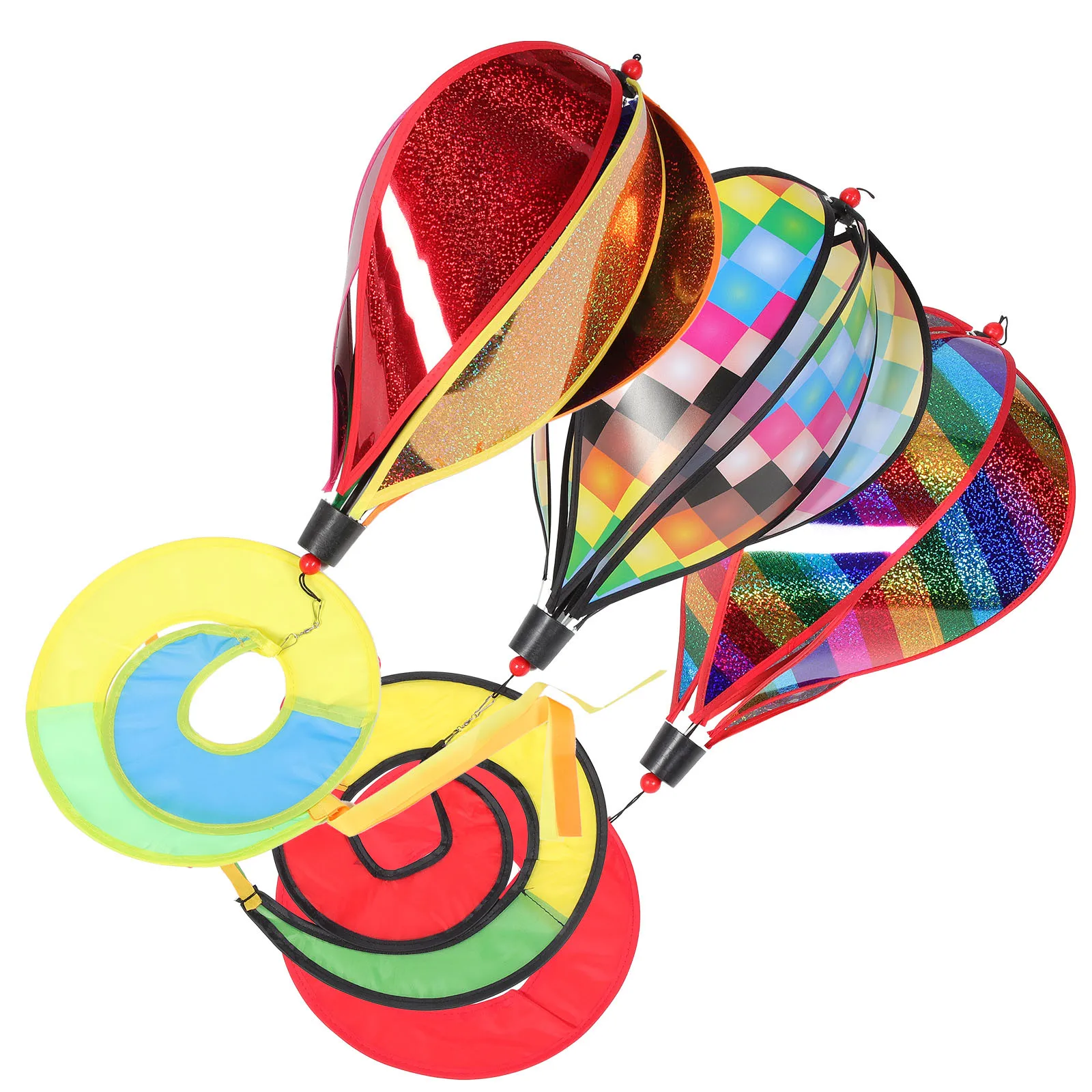

3 Pcs Hot Air Balloon Windmill Hanging Spinner Spinners Windmills Garden Decorations