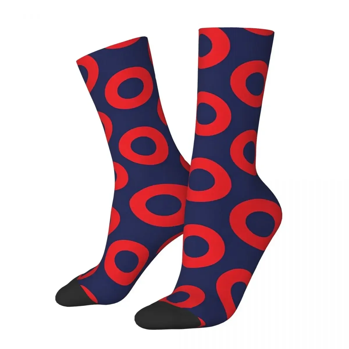 Fishman Doughnut Phish Pattern By Custeez Socks Sweat Absorbing Stockings All Season Long Socks for Unisex Christmas Gifts