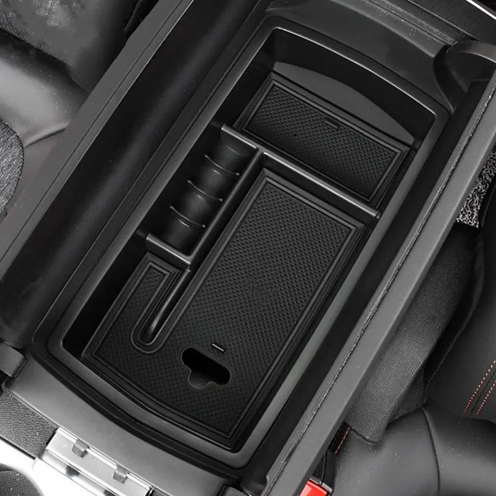 Pour Peugeot 3008 3008GT 5008 2017 - 2022 2023 Boîte de rangement pour accoudoir de voiture en ABS, organiseur de console centrale, plateau, accessoires intérieurs