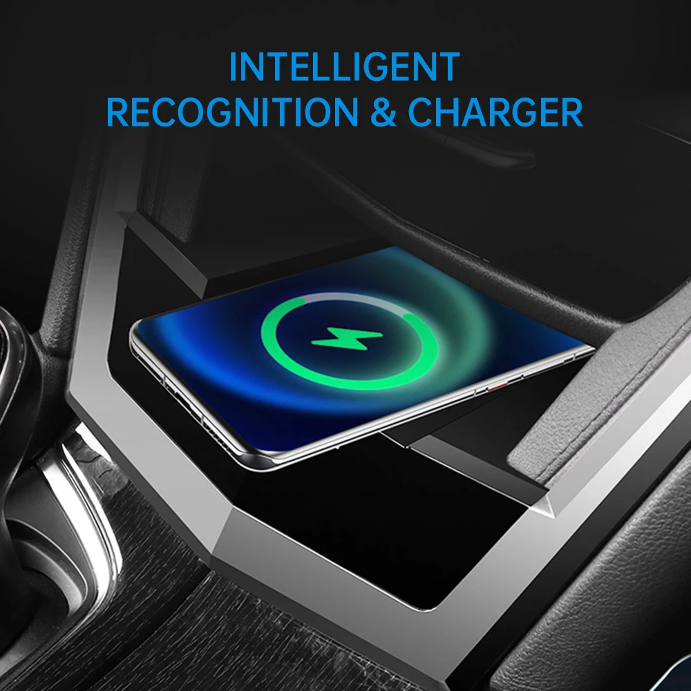 Fast Wireless Car Charger for Cadillac XT5 XT6 2015-2021 Compatible with Xiaomi iPhone - Dashboard Mount Charging Accessory