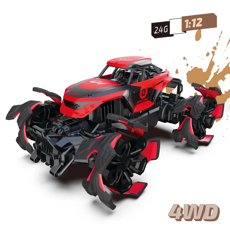 

1:12 2.4G 4WD RC Car Explosive Wheel High Speed Climbing Control Road Vehicle Models Toys for Kids