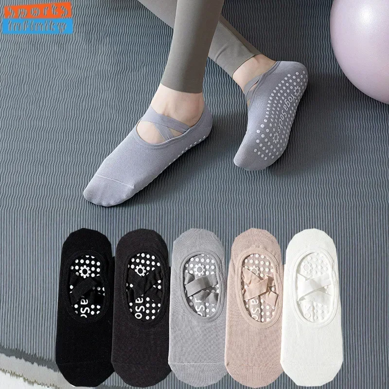 Kreuz Dünne Baumwolle Strap Atmungsaktive Kurze Yoga Nicht-slip Socken Pilates Socken Indoor Fitness Tanz Training Sport Boden Socken