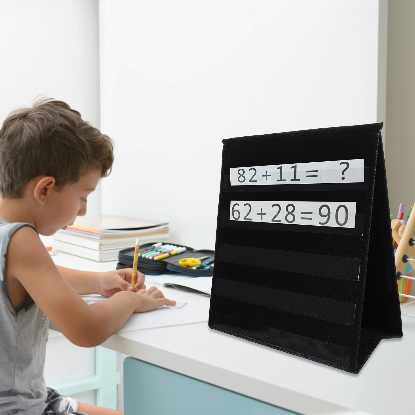 

Double Sided Storage Pocket Double-sided Display Stand Desktop Slot Tripod