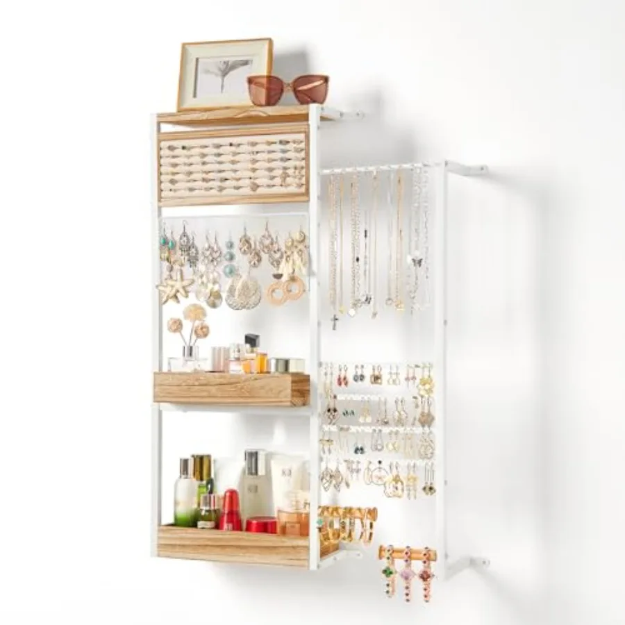 

Hanging Jewelry Organizer Wall Mounted Large Hanging Jewelry Organizer Holder for Necklaces Bracelest Earrings Rings Watched Ma