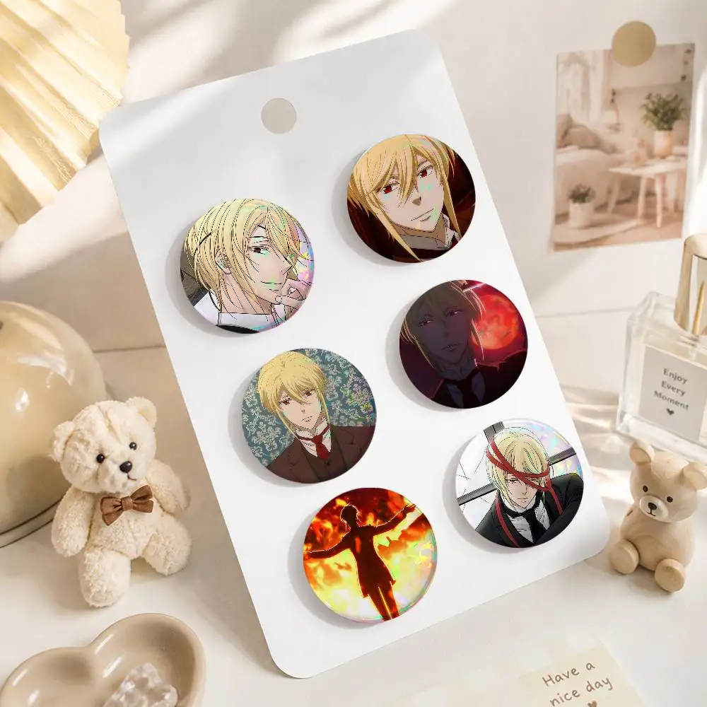 A-W-William J-James-s Moriarty Cartoon Round Brooches On Backpack Jacket Acrylic Button Pins Collection Gifts