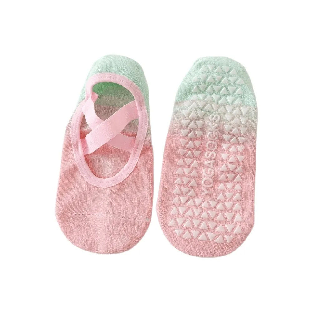 Sweet Non-Slip Gradient Silicone Yoga Socks Breathable Sweat-Absorbent Fitness PilatesSocks Soft Patchwork Floor Socks Sports