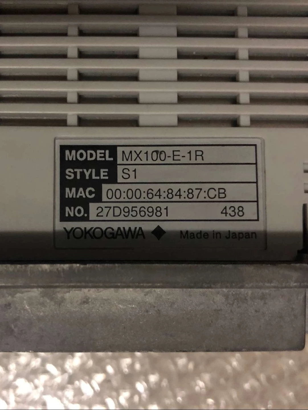 YOKOGAWA Yokogawa Control Module MX100-E-1R Original Stock