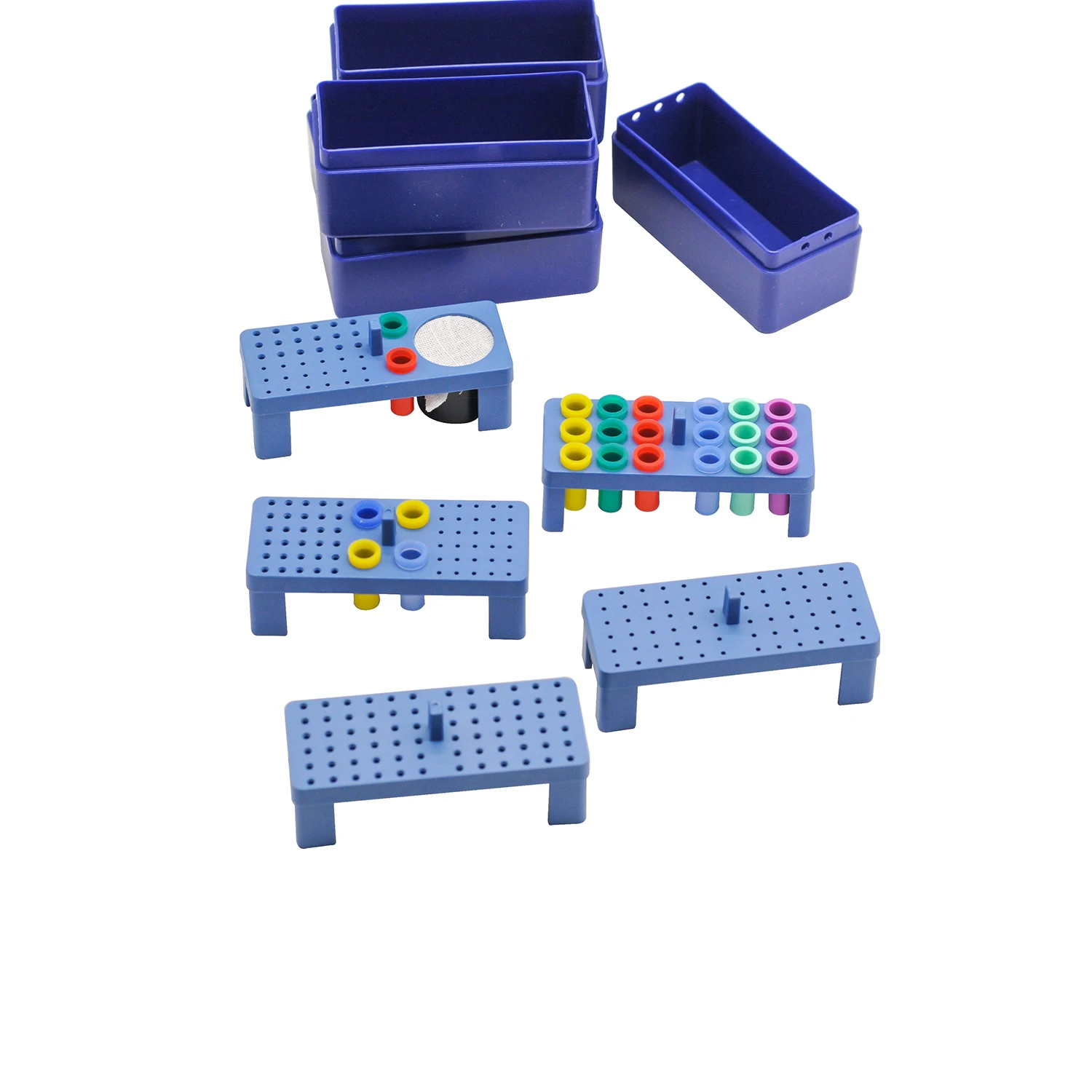 1pc Dental 72 Holes Disinfection Box Autoclavable High Speed Bur Holder Stand Scaler Tips Drills Organizer Case Dentistry Tools