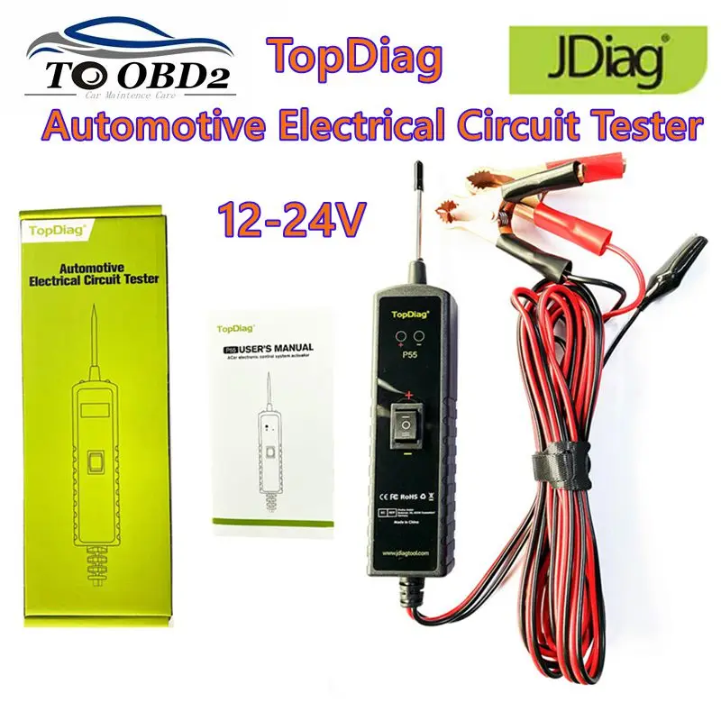 

Новейший TopDiag P55 автоматический тестер электрической проводки автомобильный датчик мощности тестер обнаружения короткого замыкания 12-24 В автомобильный диагностический инструмент