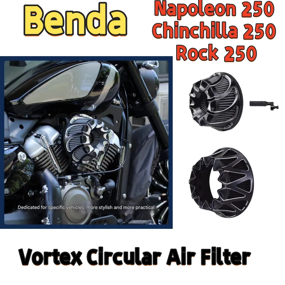 For Benda Napoleon 250, Chinchilla 250, Rock 250 motorcycle modification transparent air filter intake cover accessories