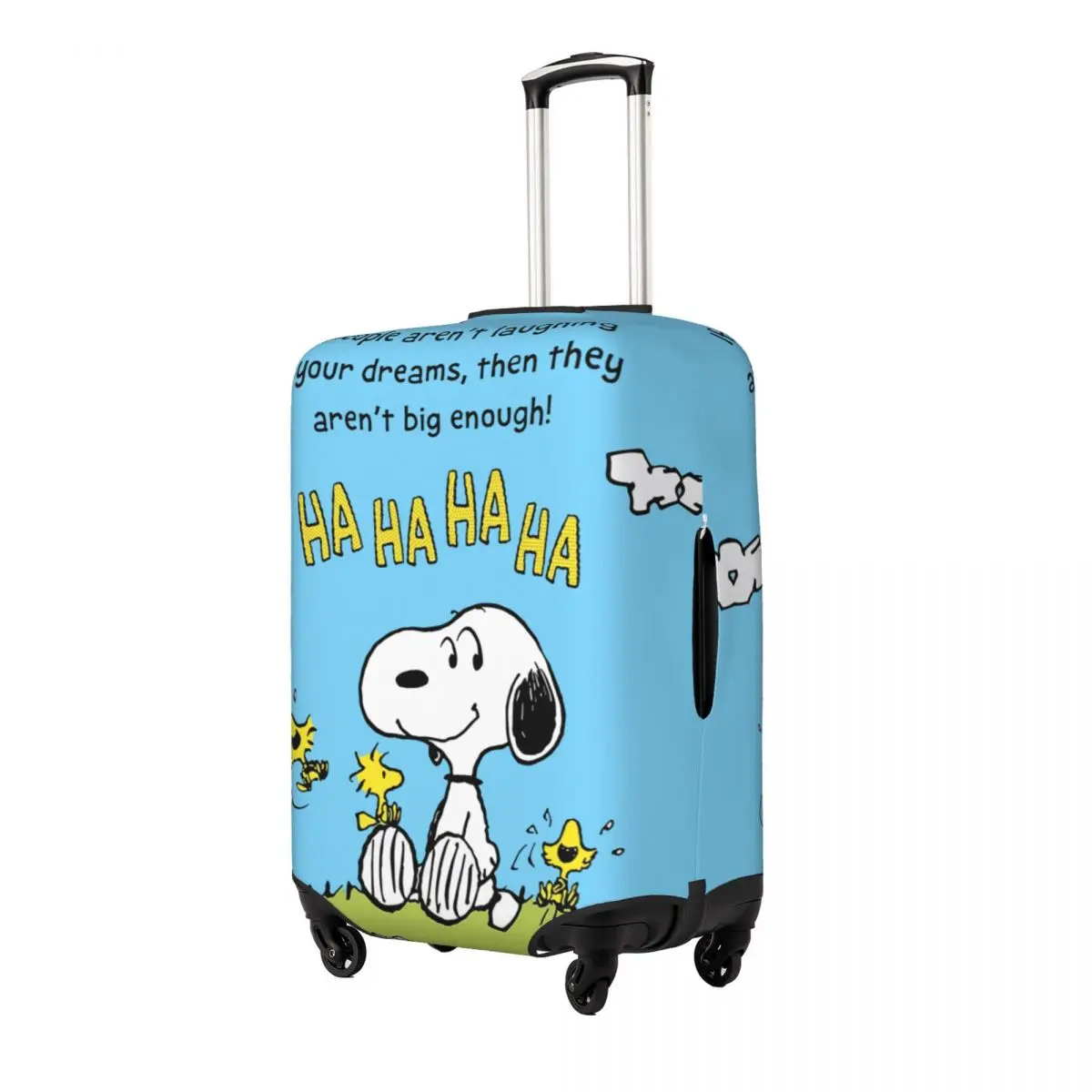 Snoopy Woodstock Travel Luggage Cover Durable Peanuts Comic Suitcase Protector Washable Baggage Covers Fits 18-32 Inch Luggage