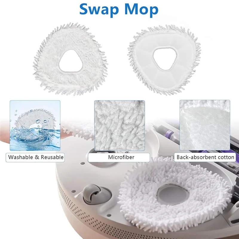 Für NARWAL Freo Roboter-Staubsauger Ersatzzubehör-Set Hauptseitenbürste HEPA-Filter Mopp Padsa83x