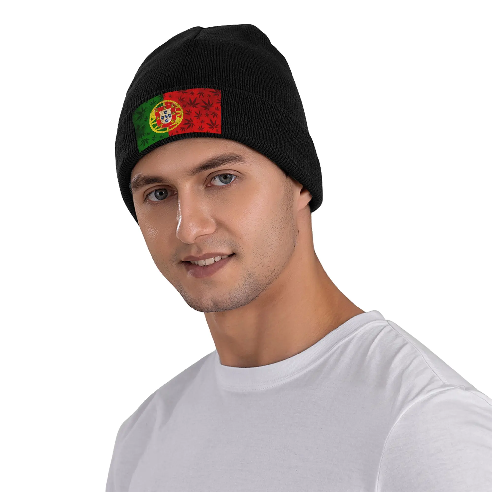 the portugal flag Knitted Hat Autumn Winter Beanies Warm Designer Country Flag Caps Men Women Acrylic Casual Bonnet
