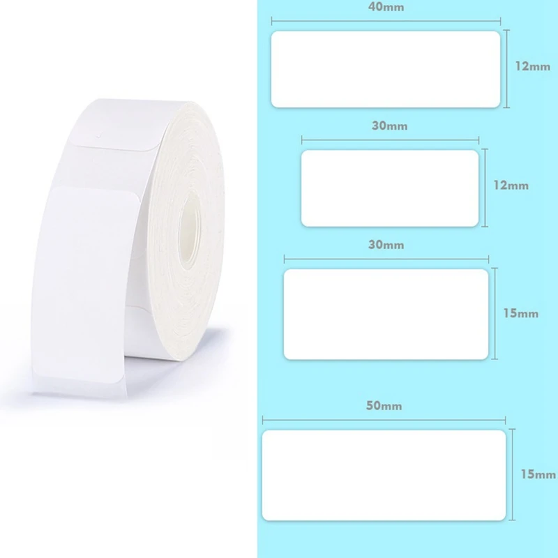 Niimbot D101 D11 D110 White Label Printing Paper Name Sticker Adhesive Book Stationery Labeling Machine Labels Roll