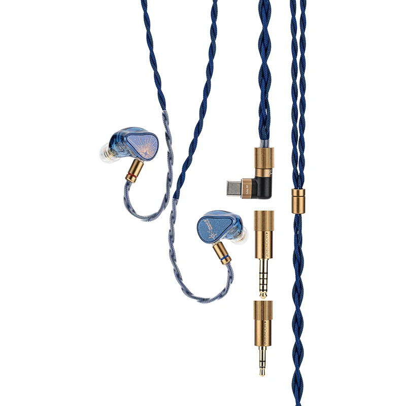 MOONDROP Starfield III oordopjes DWT Dubbele dynamische driver Hi-Fi in-ear monitors 0,78 mm 2-pins TYPE-C 4,4/3,5 mm Starfield 3