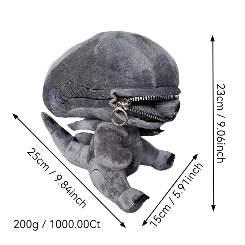 외계인 제노모프 플러시 장난감 부드러운 인형 장난감 소년 소녀 팬들을 위한 생일 크리스마스 선물 만화 플러시 인형