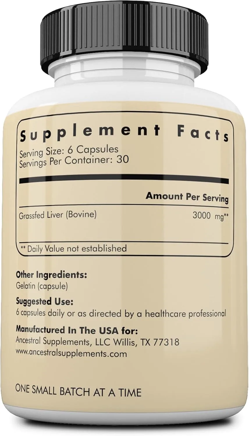 Grass Fed Beef Liver - Supports Overall Immunity and Health, Provides Daily Energy, Promotes Digestion and Detoxification