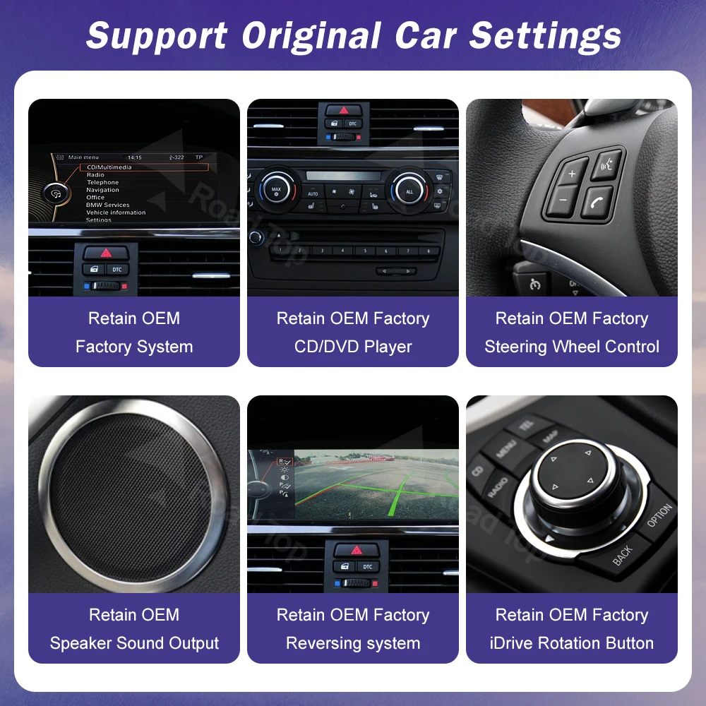 12.3" Ultra Thin Screen For BMW 5 Series E60 E61 3 Series E90 E91 E92 E93 CCC/CIC Wireless Carplay Car Multimedia Monitor Radio view 5