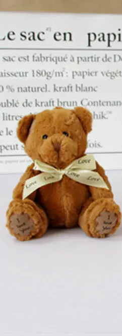 18cm 1pc Cute Bear Dolls Lovely Bear Stuffed Toy Soft Bear Toy Boys Girls Birthday Brinquedos Wedding Gifts image 3