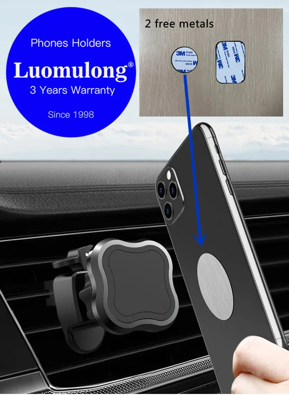 

Four leaf clover car mobile phone holder pad stand strong magnetic car magnet stand Vent Air outlet mobile phone support mount