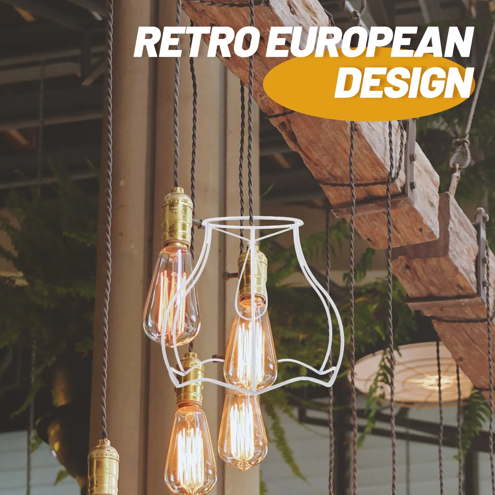

Iron Lampshade Frame DIY Vintage Style Sturdy Corrosion Resistant Table Lamp Shade Bracket for DIY Lampshade Desk Lamp Frame