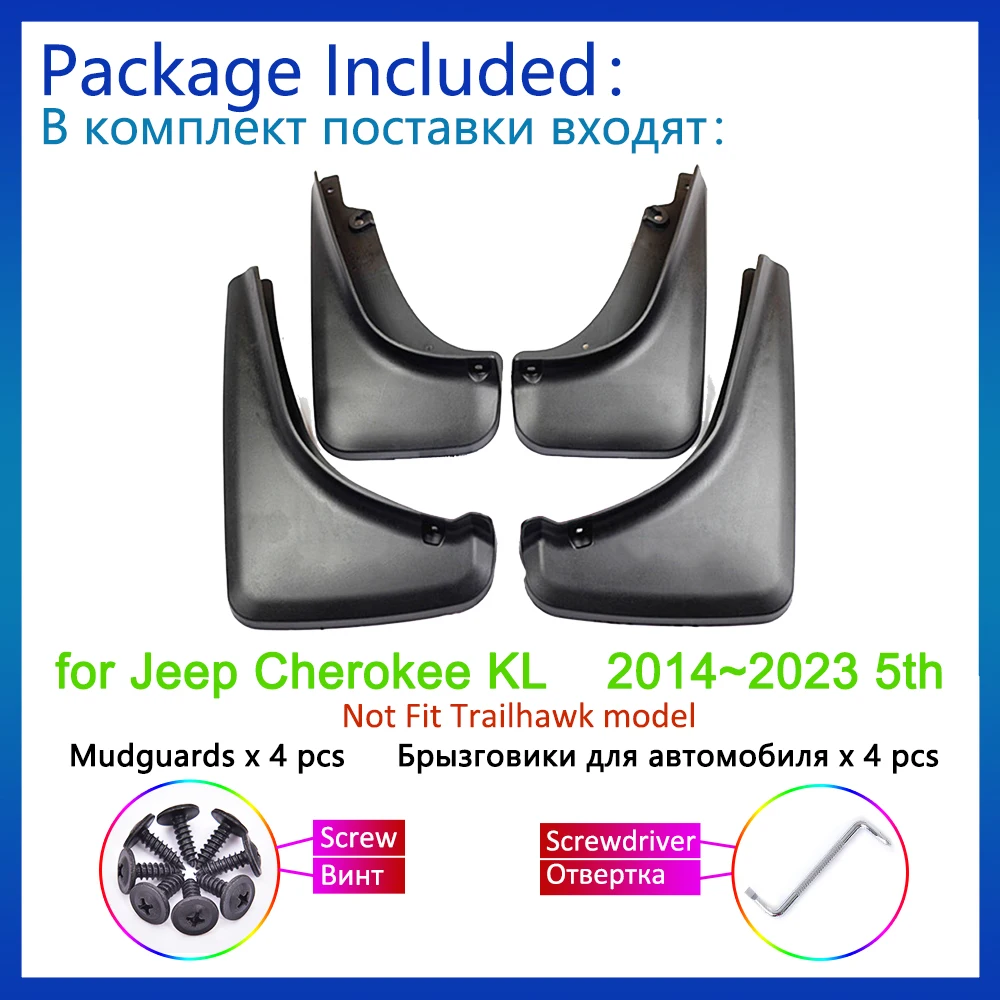 For Jeep Cherokee KL 2014 2015 2016 2017 2018 2019 2020 2021 2022 2023 5th Mud Flaps Mudguards Splash Guards Fender Flare Parts