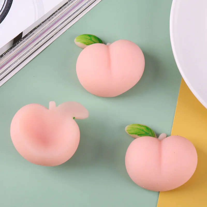 سوبر لطيف الخوخ الحسية الإجهاد الإغاثة ضغط اللعب مكافحة الإجهاد ألعاب صغيرة للأطفال لعبة اليد بسيطة الدمل الاسترخاء اللعب J61