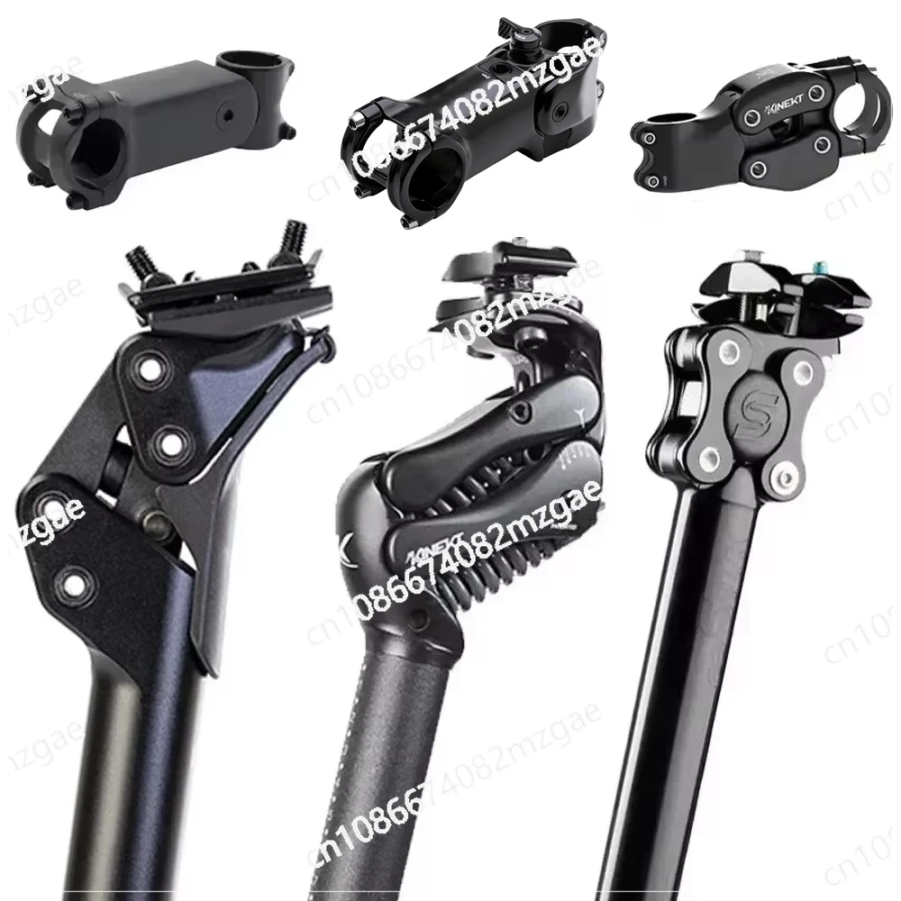 Bike Suspension Stem, Bicycle Shock-Absorbing Bike Handlebar Stem Suspension Seatpost Carbon