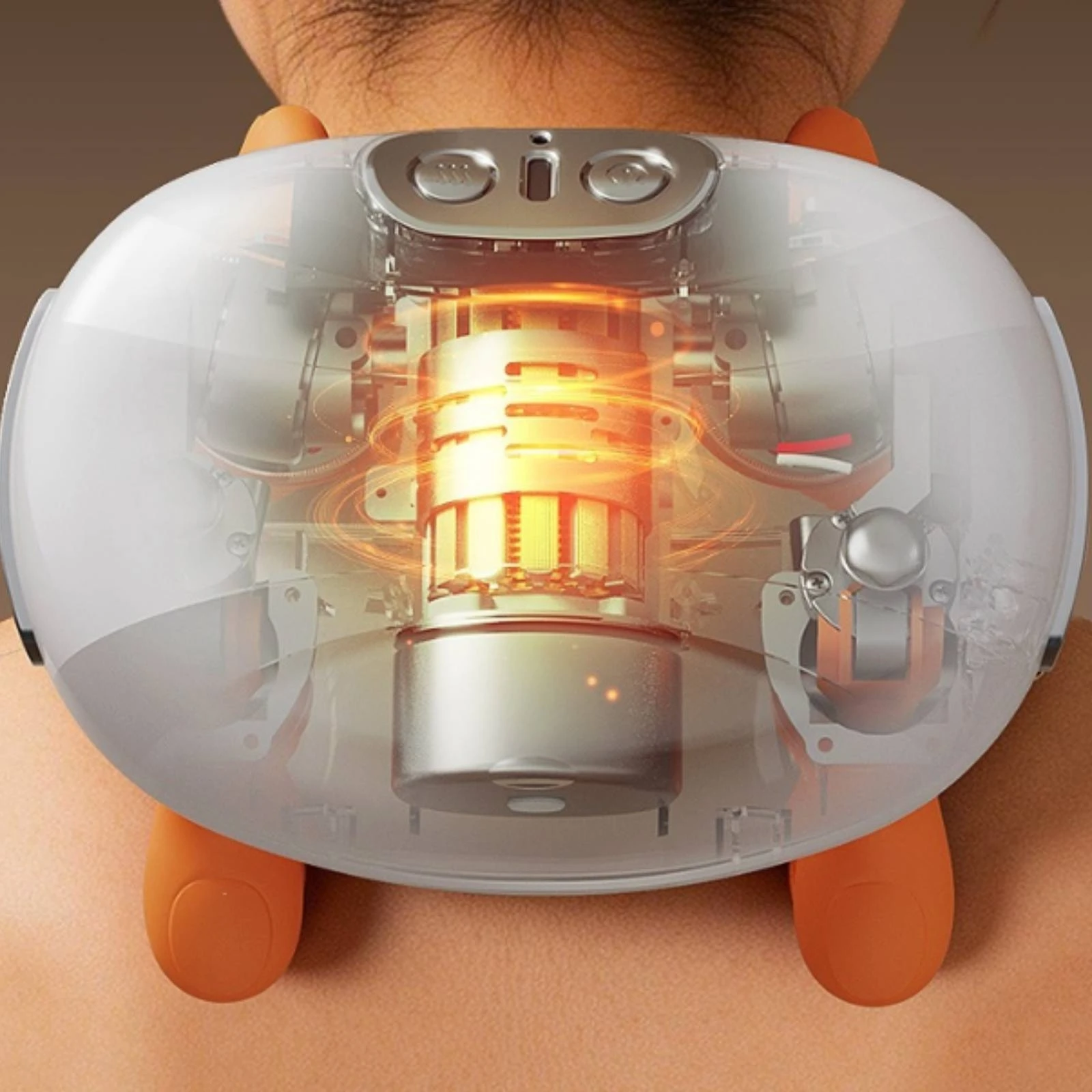 Neck and Shoulder Massager Soft Silicone Wearable Massage Device Upper Back Massager Smooth Shell Personal Care