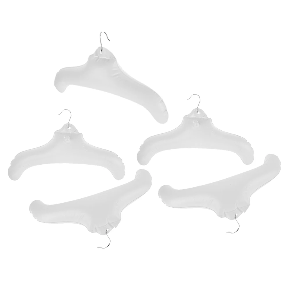 

5Pcs Foldable Inflatable Hanger PVC Travel Clothes Rack Portable Drying Rack Camping ganizer Gym Clothes Storage Hook Clothes