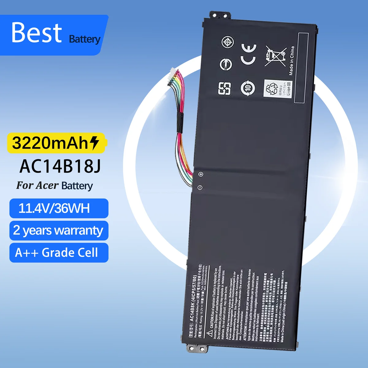 

AC14B18J AC14B13J 11,4 В 36WH Аккумулятор для ноутбука Acer Aspire E3-111 E3-112 E3-112M ES1-531 MS2394 B115-MP EX2519 N15Q3 N15W4