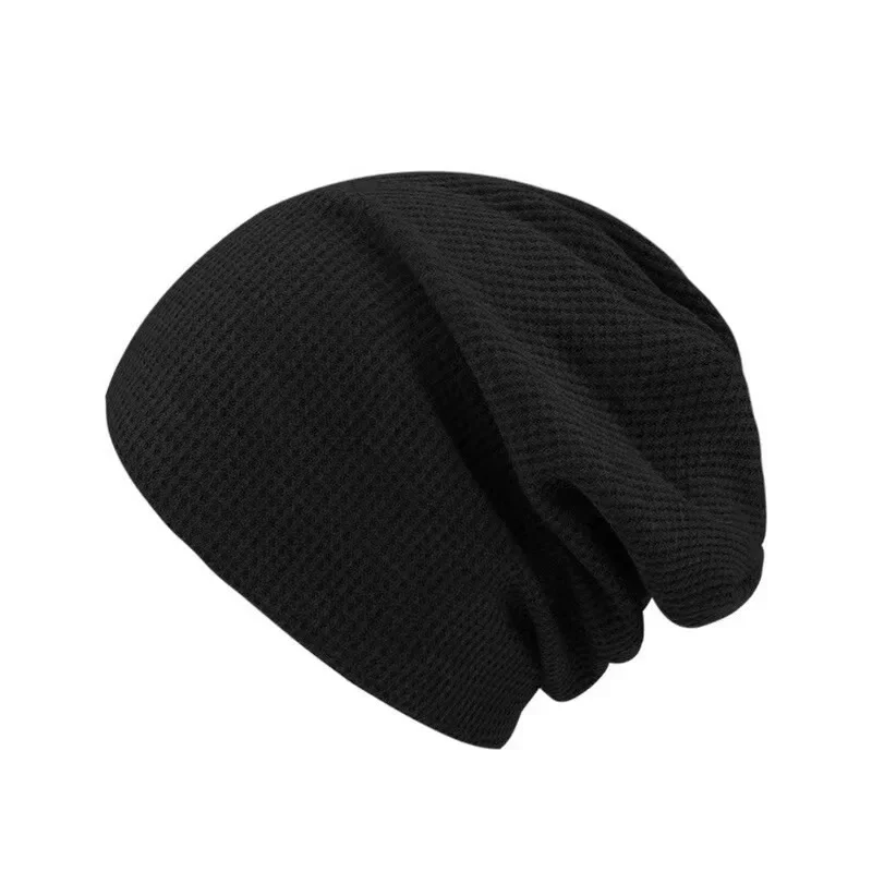 2024 New Waffle Hat Children's Autumn and Winter Knitted Ear Protection Student Breathable Baotou Hat Stacking Hat