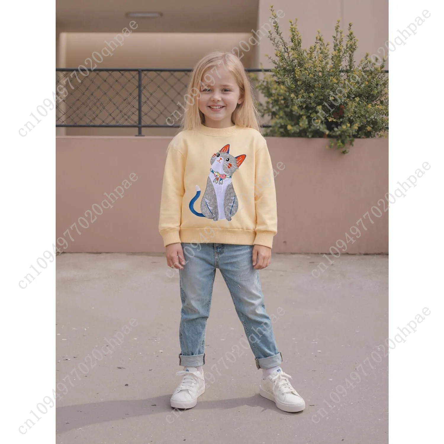 Peuter Baby Meisjes Sweatshirts Kinderen Winterkleding Casual Shirts Met Lange Mouwen Ronde Hals Trui Tops 2T-7T